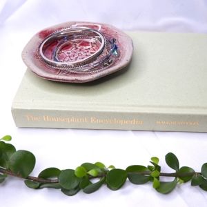 Ceramic pink jewelry dish